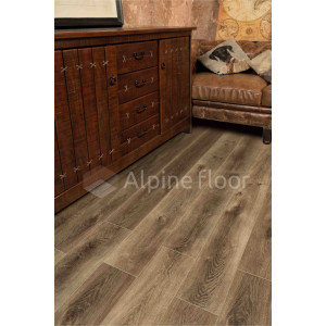 Кварцвинил "Alpine Floor" 7-9 Дуб коричневый, Premium XL