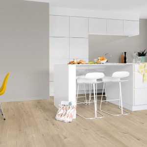 Виниловые полы Quick-Step Pulse Click Дуб Хлопковый Бежевый PUCL40103