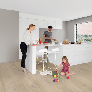 Виниловые полы Quick-Step Pulse Click Дуб Хлопковый Бежевый PUCL40103