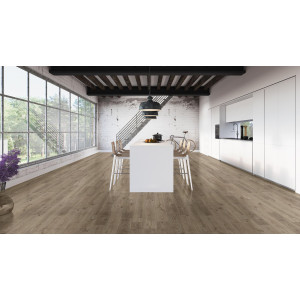 Виниловые полы Quick-Step Balance Rigid Click Дуб Коттедж Серо-коричневый RBACL40026