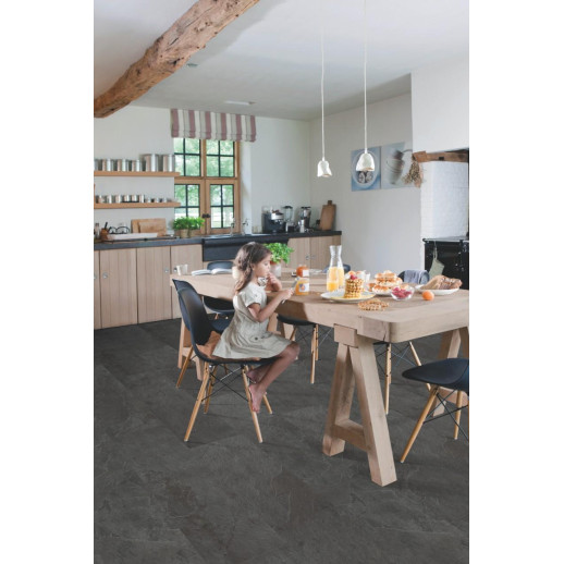 Виниловые полы Quick-Step Ambient Glue Plus Сланец Чёрный AMGP40035