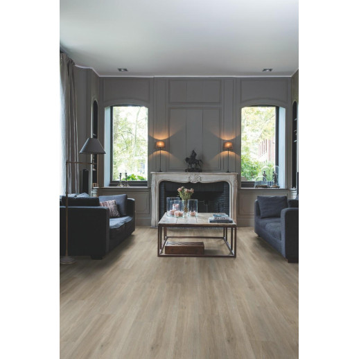 Виниловые полы Quick-Step Balance Rigid Click Серо-бурый Шелковый Дуб RBACL40053